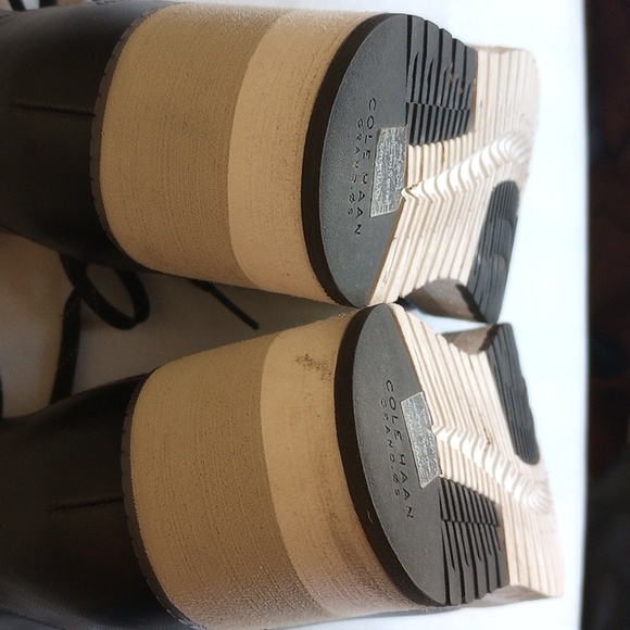 Cole Haan Grand Explore Waterproof Leather Ankle Boots 7 Wedge Platform - Picture 6 of 13